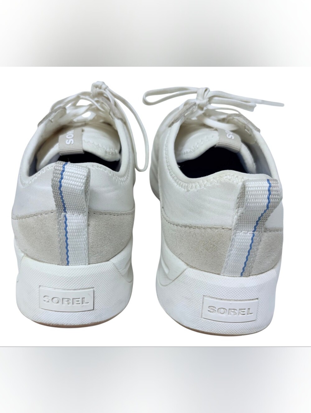 Sorel Kinetic Impact Lace Sneakers White Grey Women's Size 7 - Picture 6 of 10